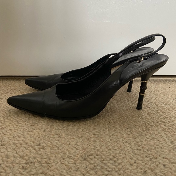 GUCCI leather sling back heels Size 9.5 - Picture 2 of 10